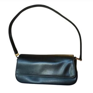 Vtg Liz Claiborne Classic Black Satchel